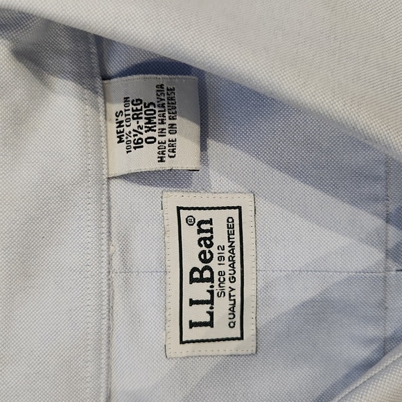 L.L. Bean Light Blue Button-Up Dress Shirt - Picture 6 of 8